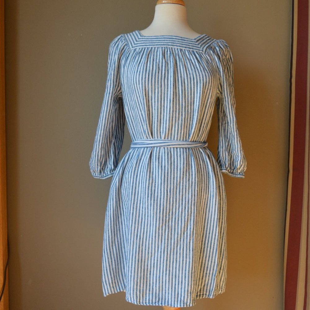 Stripped Dress with Belt